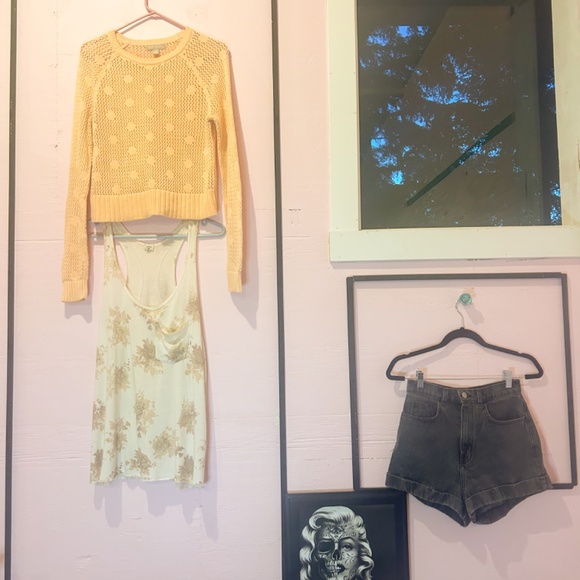 American Apparel | High Waisted Denim Shorts | Acid Wash Black - Picture 5 of 5